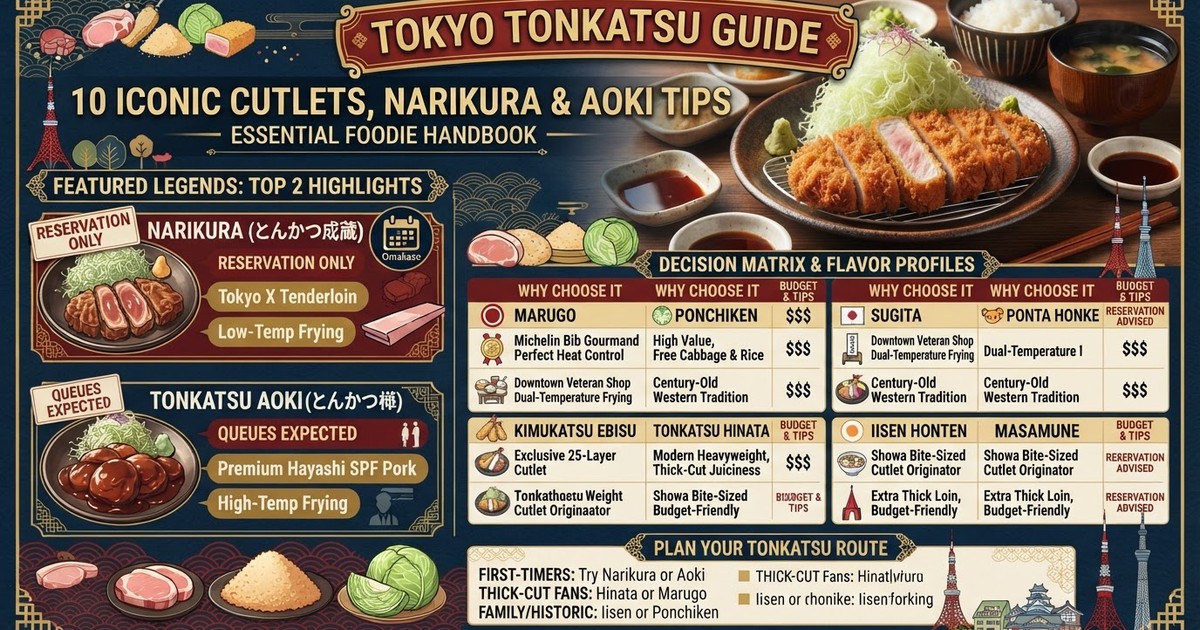 Tokyo Tonkatsu Guide 2026: 10 Iconic Cutlets, Narikura & Aoki Tips