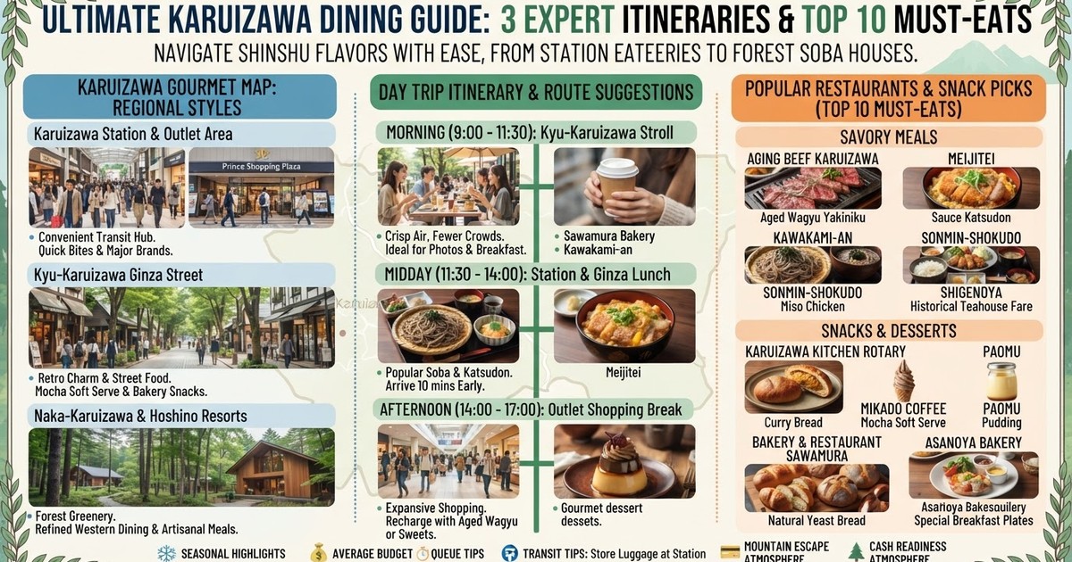 Top 10 Karuizawa Gourmet Spots in 2026: Best Restaurants, Outlet Yakiniku & Ginza Sweets
