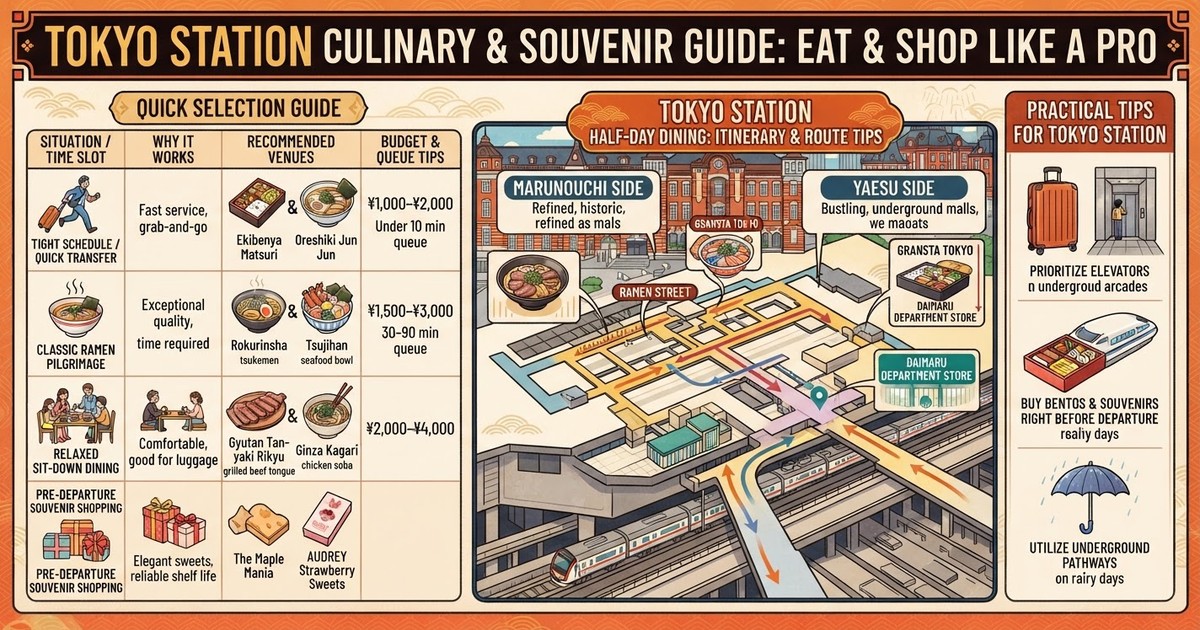 2026 Tokyo Station Guide: Best Tokyo Station Food, Ramen in Tokyo Station & Souvenirs