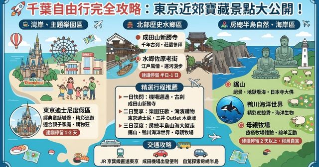 【2026千葉自由行】10大必訪景點推薦！水鄉秘境、迪士尼、交通行程、美食伴手禮全攻略