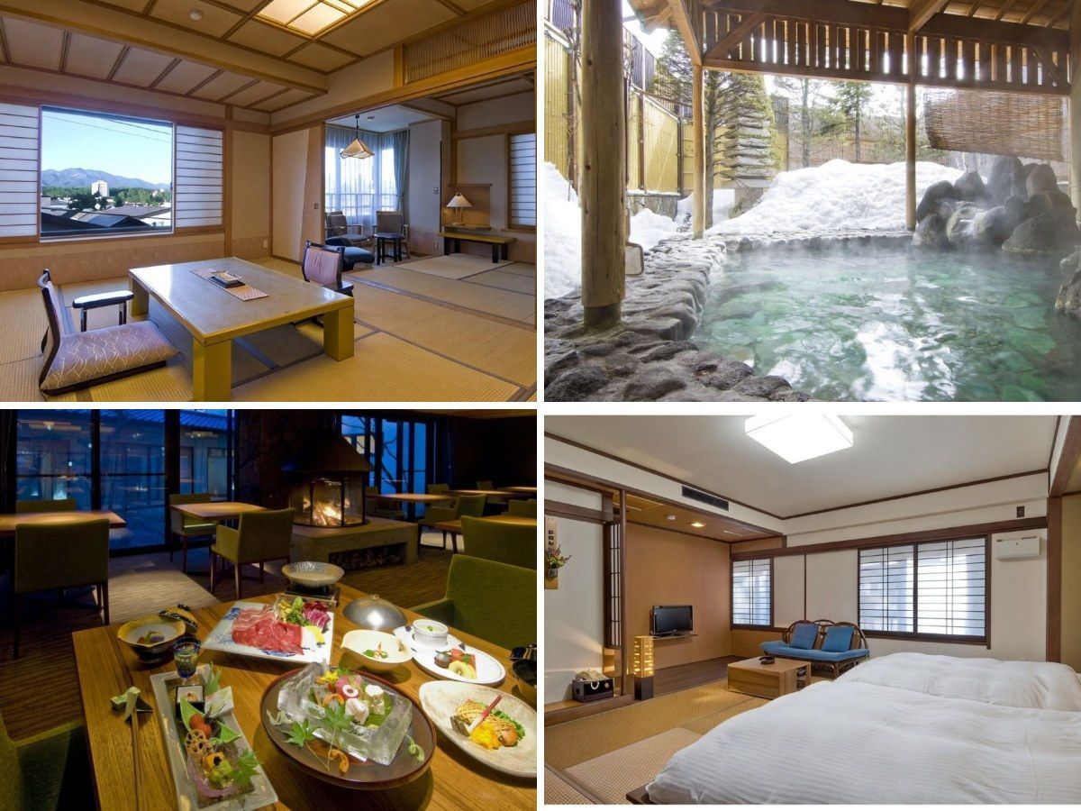 Kusatsu Onsen Kanemidori Ryokan Room and Facility Photo