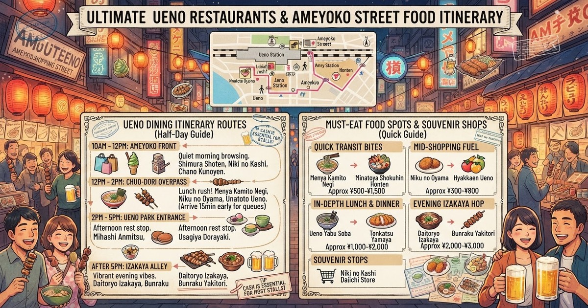 Ultimate 2026 Ueno Restaurants & Ameyoko Street Food Itinerary