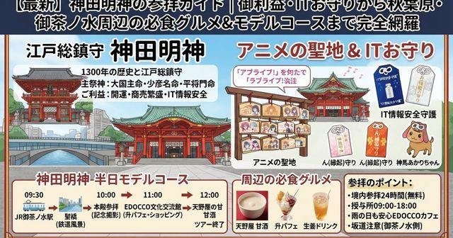 【2026最新】神田明神の参拝ガイド｜御利益・ITお守りから秋葉原・御茶ノ水周辺の必食グルメ＆モデルコースまで完全網羅