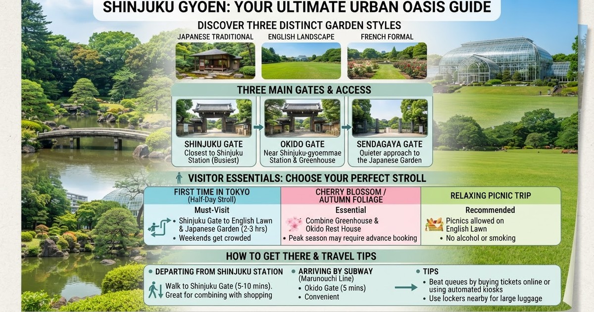 Shinjuku Gyoen National Garden Guide 2026: Tickets, Access & Best Sakura Spots