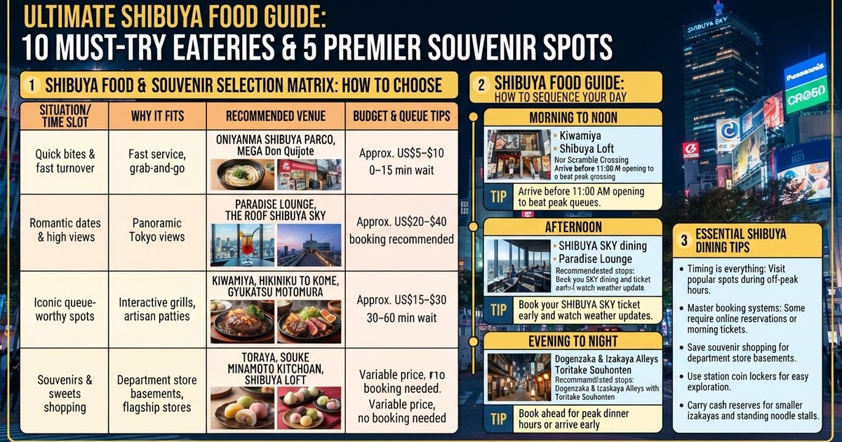 Ultimate 2026 Shibuya Food Guide: Shibuya Restaurants, Shibuya Sky Restaurants & Food