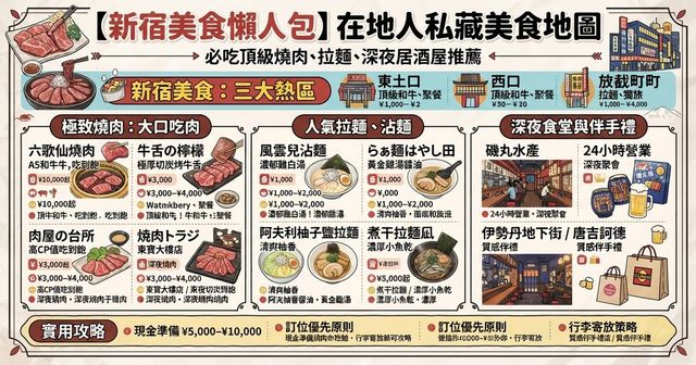 【2026新宿美食地圖】解鎖10大推薦人氣排隊店！新宿燒肉、新宿居酒屋、新宿拉麵動線全攻略