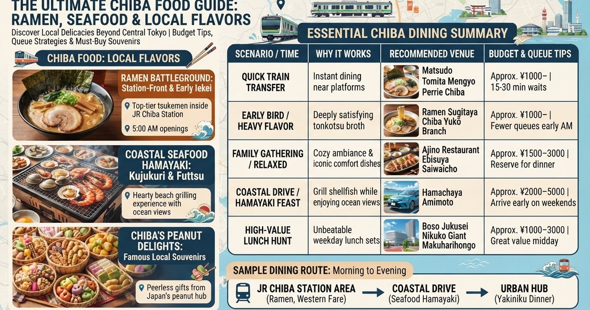 Chiba Restaurants 2026: 10 Must-Try Local Eateries, Ramen & Seafood Hotspots