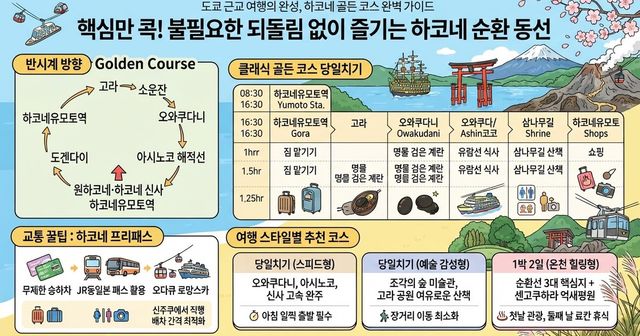 [2026 하코네 여행] 가볼만한곳 10선·골든코스 동선·프리패스 교통·맛집 완벽 가이드