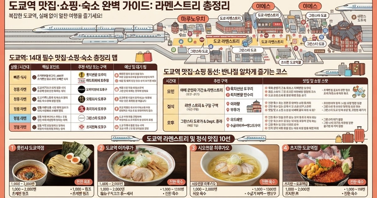 [2026 도쿄역] 도쿄역 맛집·도쿄역 쇼핑·도쿄역 호텔 완벽 가이드: 도쿄역 라멘스트리 총정리