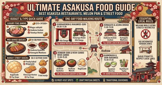 Ultimate Asakusa Restaurant & Food Guide 2026: 15 Must-Eat Spots & Souvenir Picks