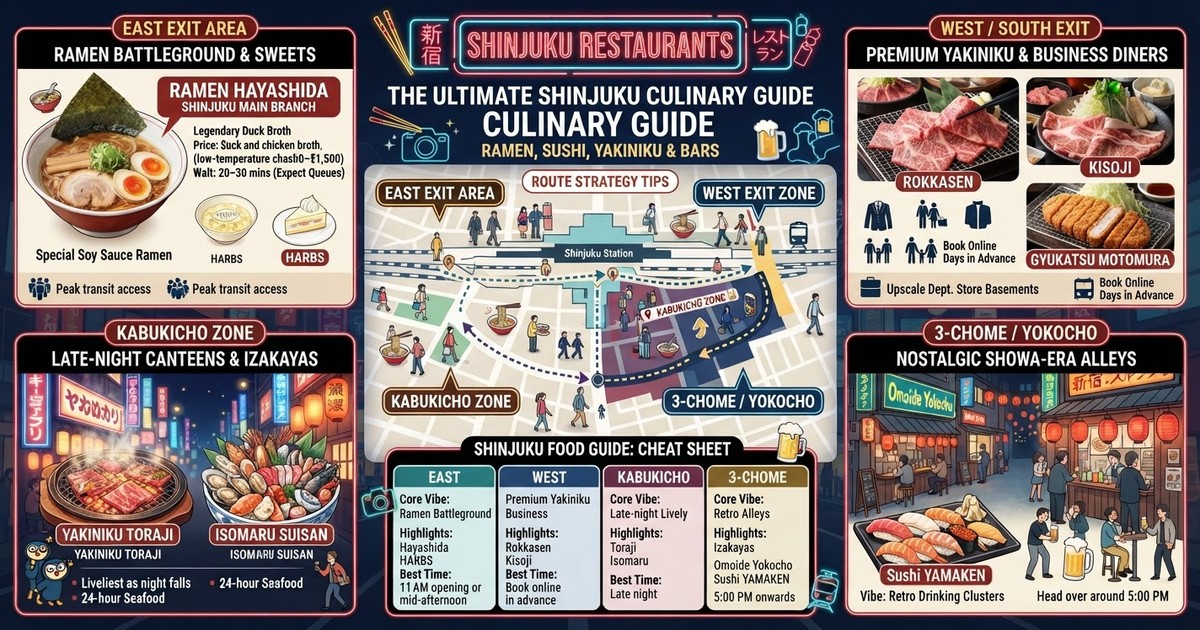 2026 Shinjuku Restaurants: Ramen in Shinjuku, Sushi Shinjuku Tokyo & Bars