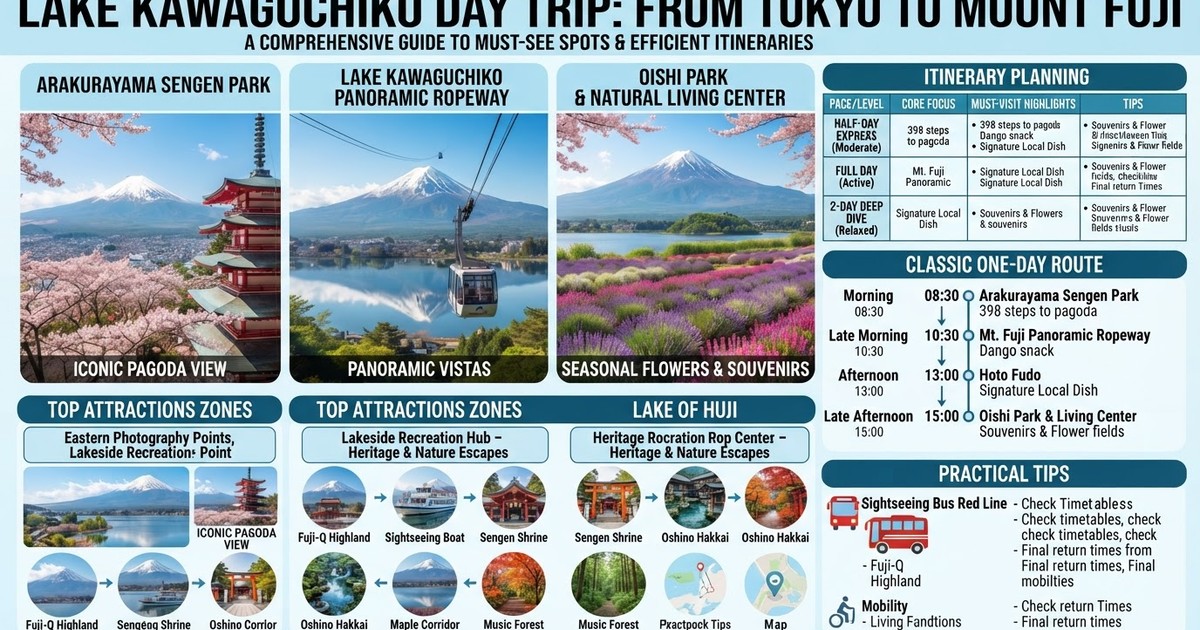 Kawaguchiko Attractions: Top 10 Must-Visit Spots & Day Trip Guide for 2026