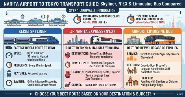 2026 Narita Airport to Tokyo Guide: Keisei Skyliner, Narita Express & Limousine Bus Tokyo Deals