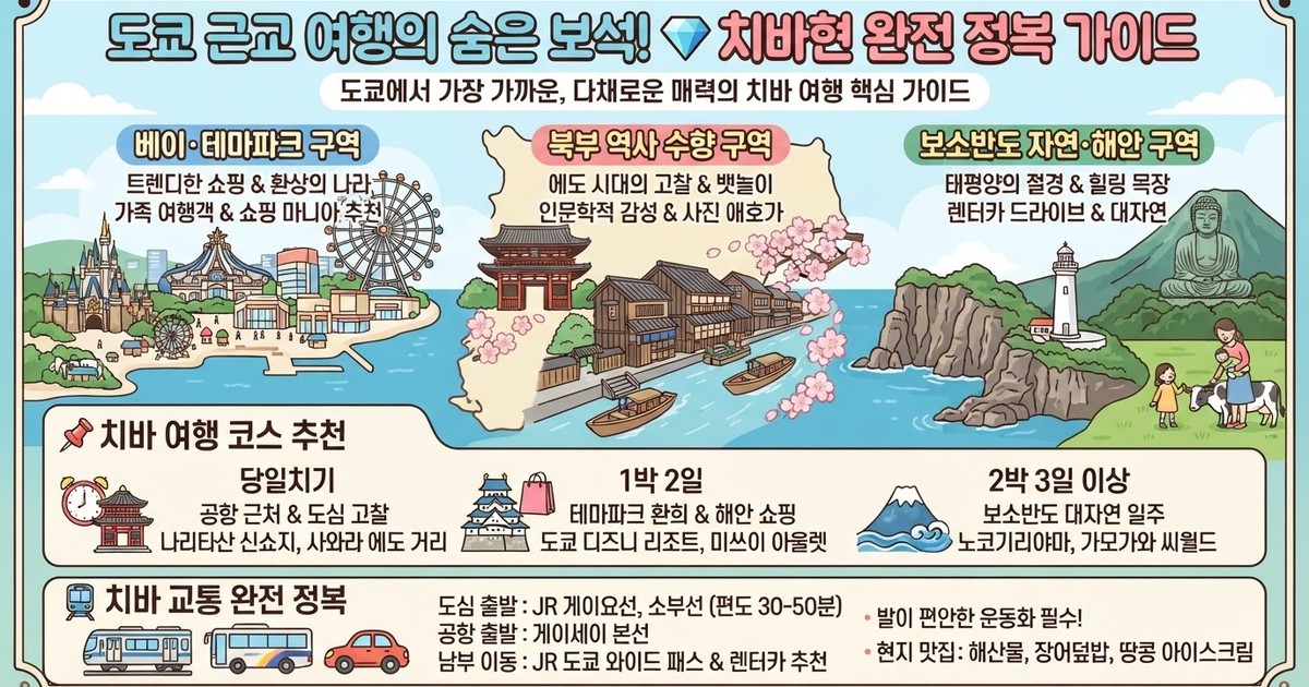 2026 치바 여행 완벽 가이드: 가볼만한곳 10선부터 코스, 교통, 맛집·숙소 총정리