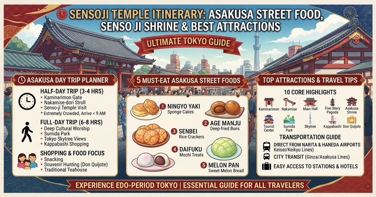 Sensoji Temple 2026 Itinerary: Asakusa Street Food, Senso Ji Shrine & Best Attractions