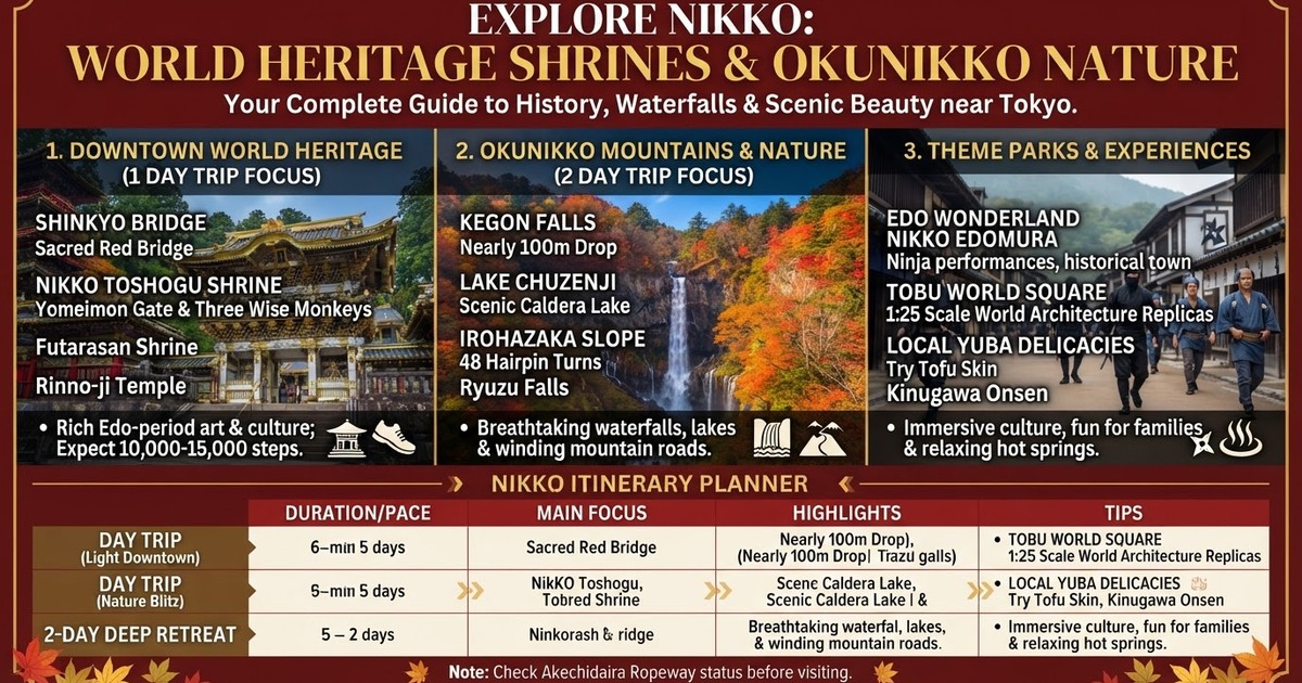 Top Nikko Attractions 2026: 11 Best Things to Do, Day Trips & Itineraries
