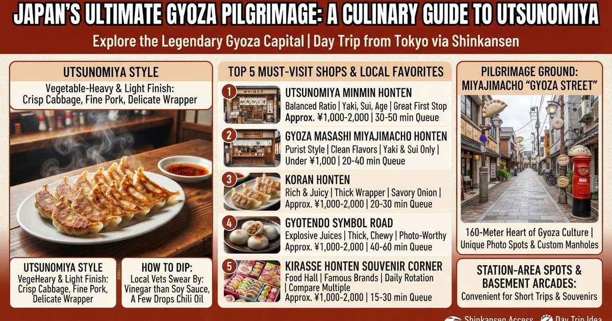 Ultimate 2026 Utsunomiya Gyoza Guide: 10 Must-Visit Shops