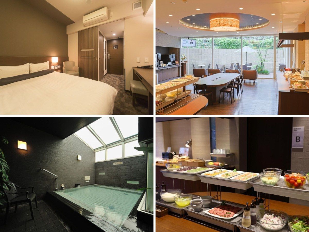 도미인 프리미엄 시부야 진구마에 온천(Dormy Inn Premium Shibuya Jingumae Hot Spring) 객실, 요식, 공공시설 사진