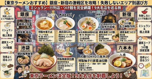 【2026東京ラーメンおすすめ】銀座・新宿の激戦区を攻略！失敗しないエリア別選び方