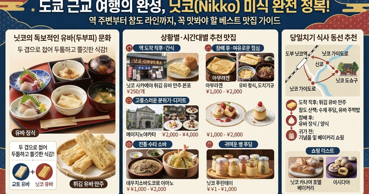 【2026 닛코 여행】 닛코 도쇼구 주변 맛집 10선 & 기념품·산책 동선 총정리