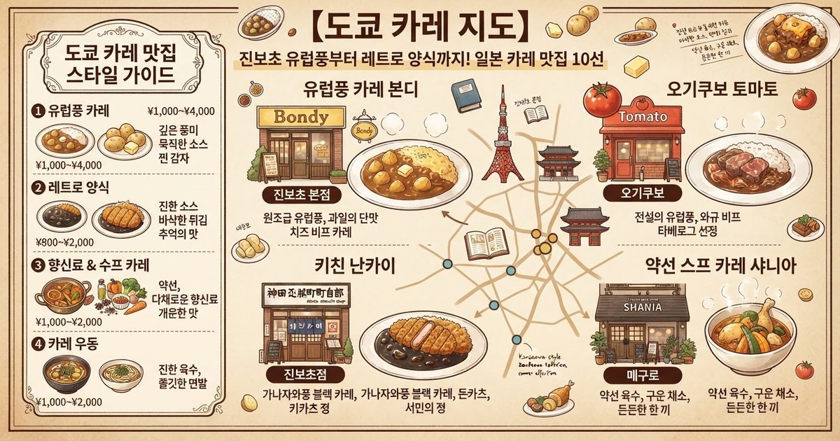 【2026 도쿄 카레 지도】 진보초 유럽풍부터 레트로 양식까지! 일본 카레 맛집 10선