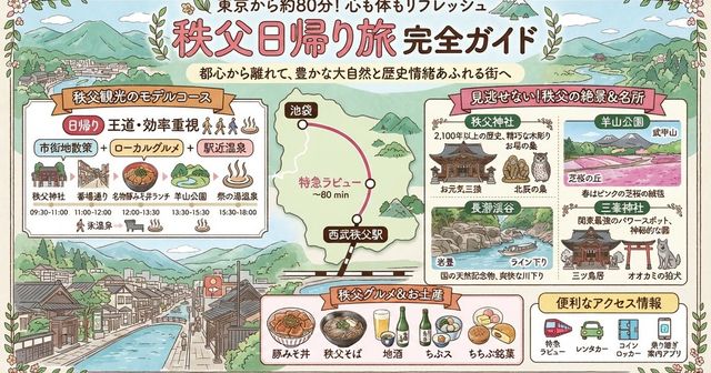【2026秩父観光スポット】おすすめ定番10選！三峯神社・長瀞渓谷・絶景＆日帰りモデルコース大公開