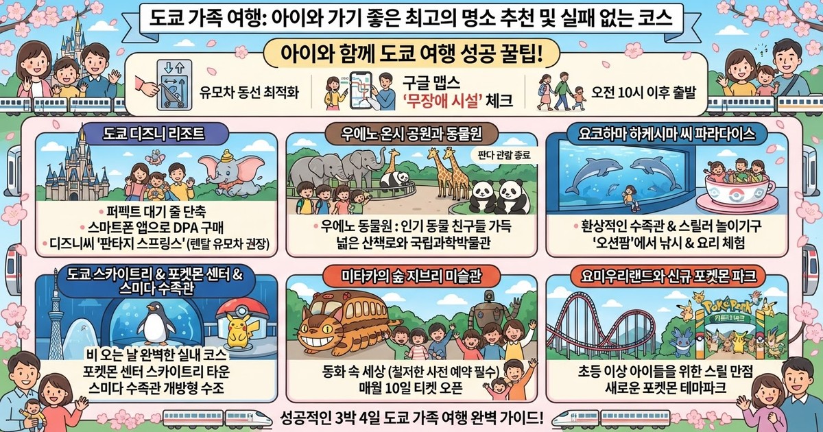 【2026 도쿄 가족 여행】 아이와 가기 좋은 최고의 명소 추천 및 실패 없는 코스