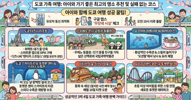 【2026 도쿄 가족 여행】 아이와 가기 좋은 최고의 명소 추천 및 실패 없는 코스