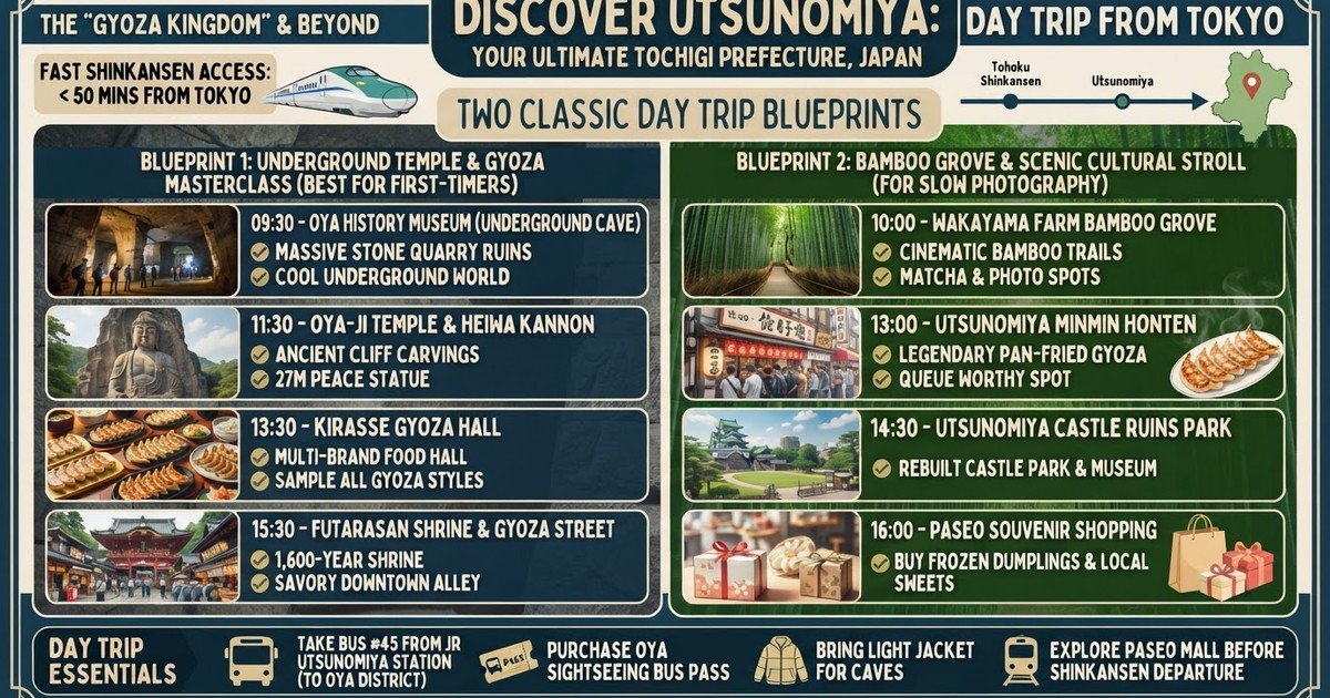 Utsunomiya Day Trip 2026: Top 10 Attractions & Gyoza Guide