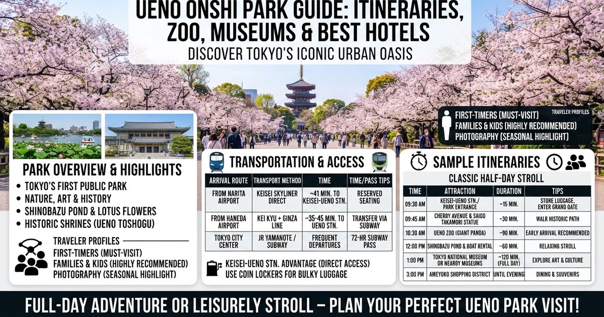 2026 Ueno Onshi Park Guide: Itineraries, Zoo, Museums & Best Hotels